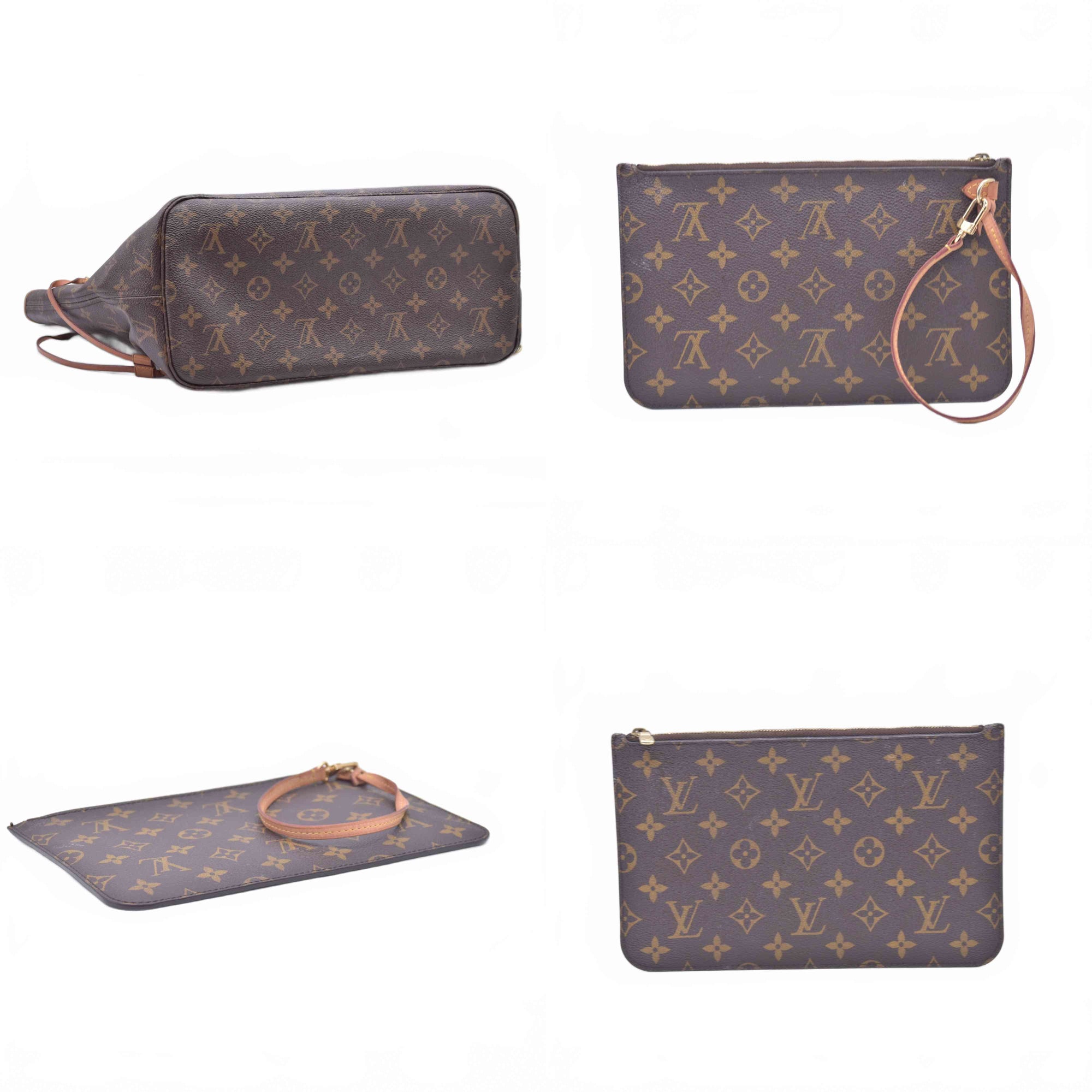 $2310 2014 Louis Vuitton Monogram Neverfull MM with Pouch 10021109 SR2134