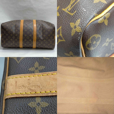 $2650 1991 Louis Vuitton LV Boston Bag Keepall Bandouliere 45 Brown Monogram MI0911