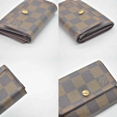 2005 Louis Vuitton Damier Ebene Porte-Monnaie Plat Coin Purse  MI0065