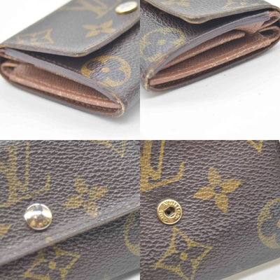 $435 Louis Vuitton Monogram Plat Coin Purse Wallet Brown RA0170 CONSIGNMENT