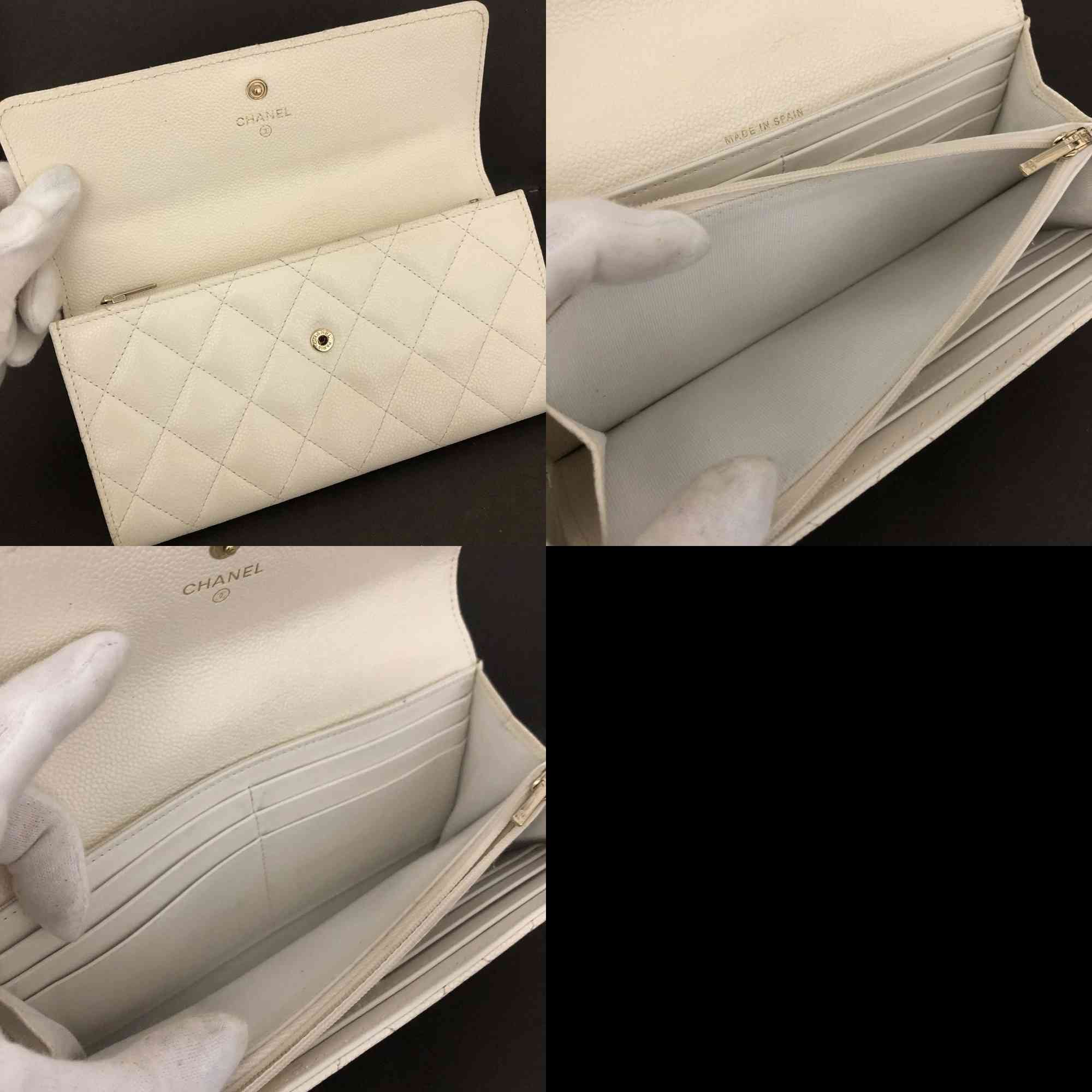 $1400 CHANEL CC Quilted Matelasse Grained Calfskin Bifold Wallet EPXP5N18 10021020