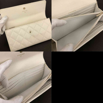 $1400 CHANEL CC Quilted Matelasse Grained Calfskin Bifold Wallet EPXP5N18 10021020