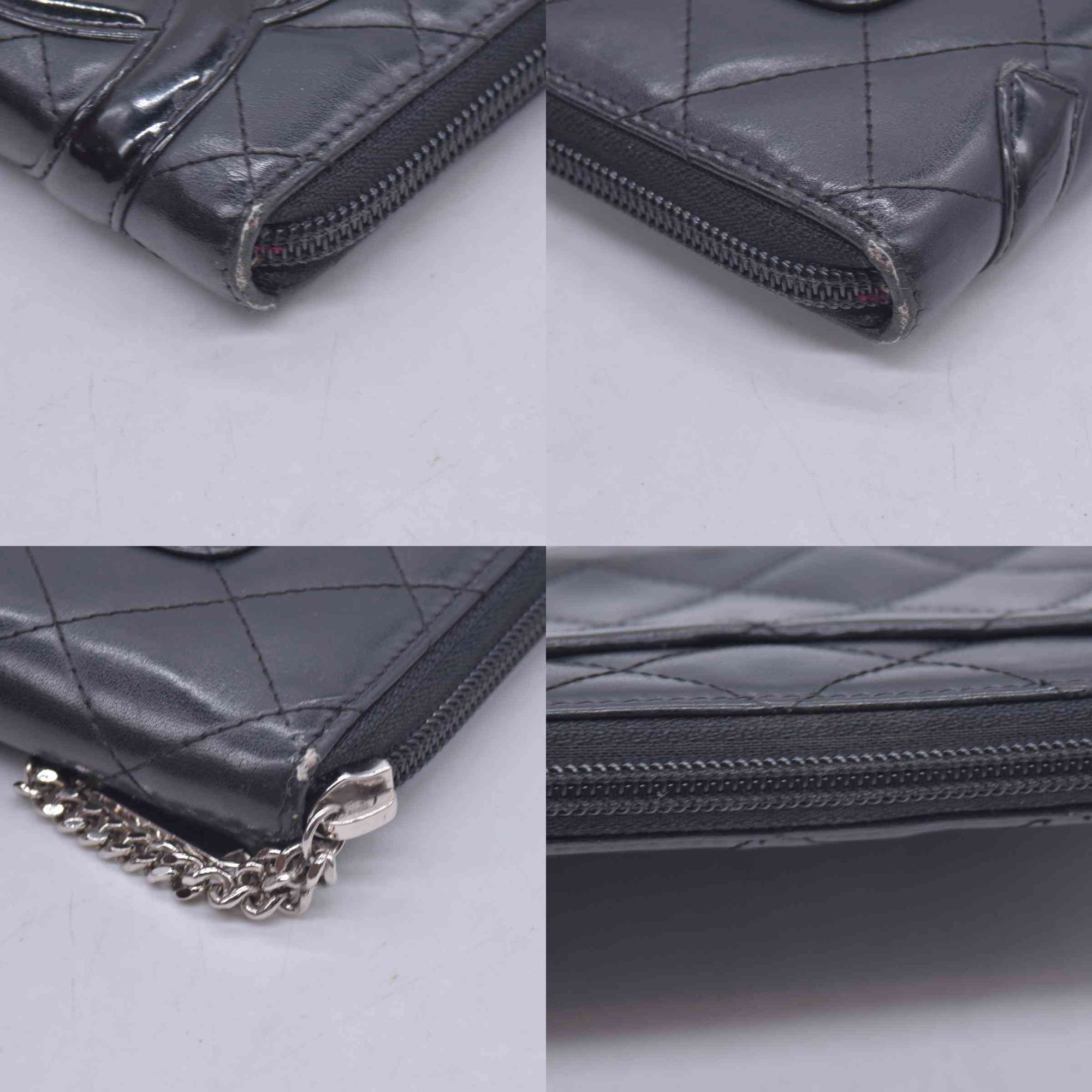 $1150 CHANEL Chanel Black Caviar CC Zip Organizer Wallet CONSIGNMENT 10021557