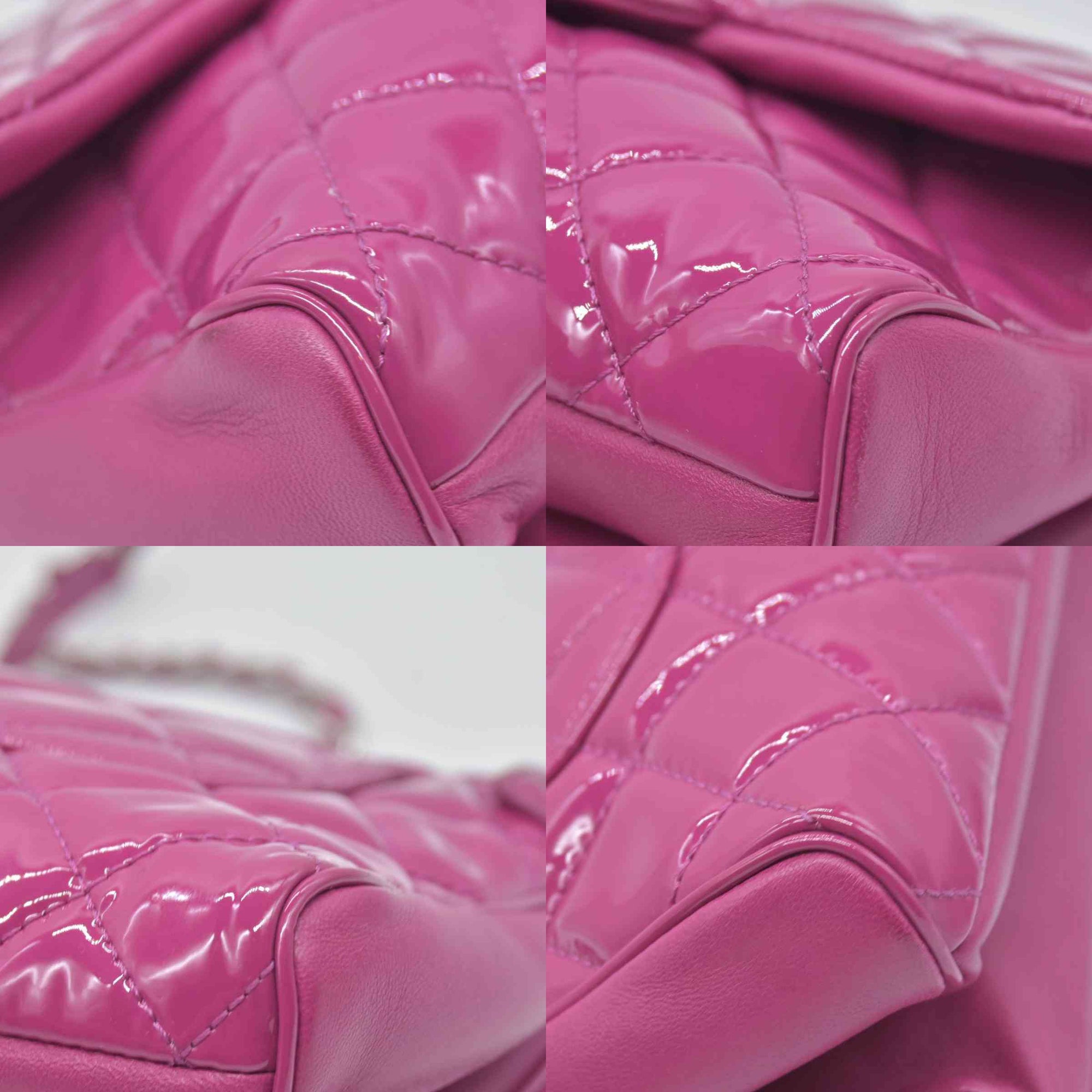 Chanel CC Quilted Patent Leather Crossbody Bag