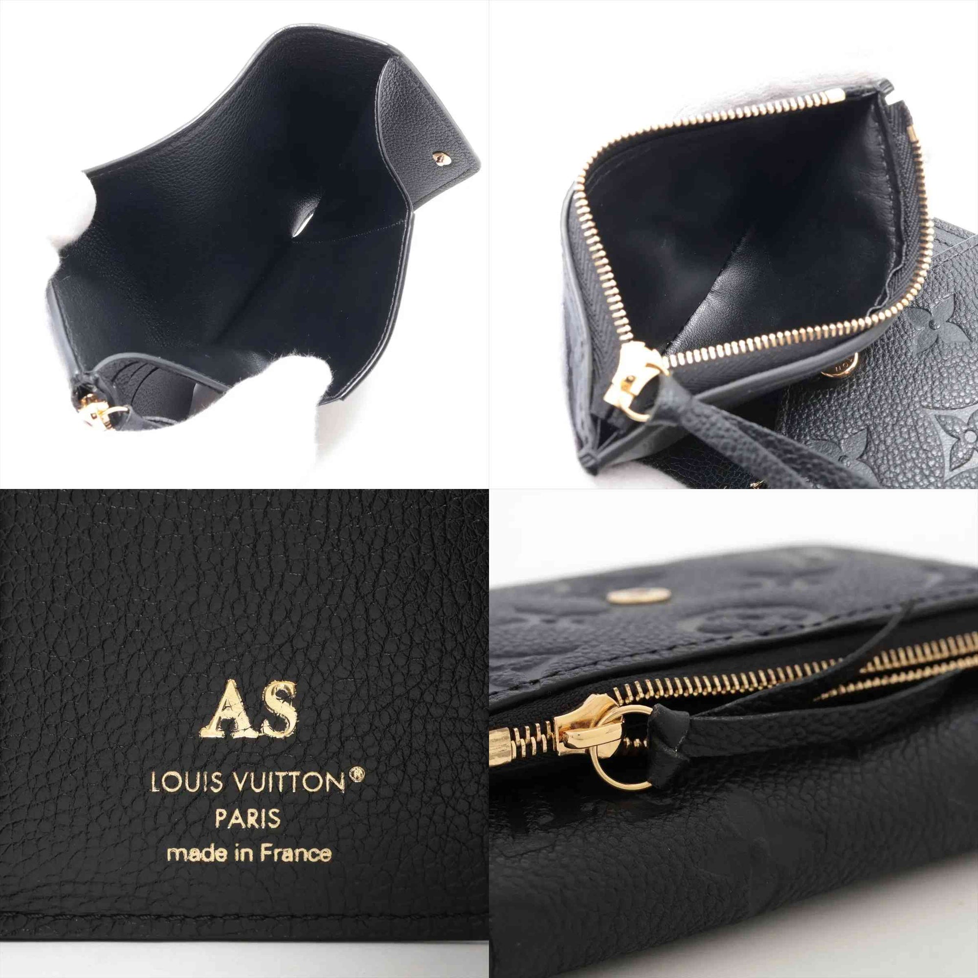 $780 Louis Vuitton Empreinte Portefeuille Victorine Noir Compact Wallet 10021122
