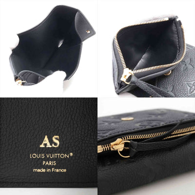 $780 Louis Vuitton Empreinte Portefeuille Victorine Noir Compact Wallet 10021122