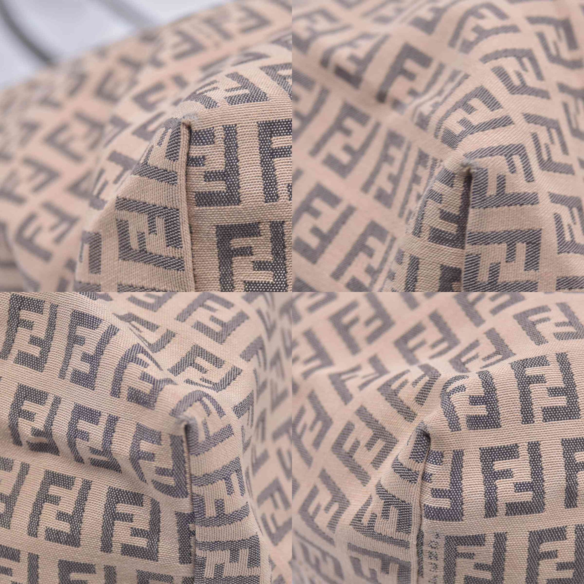 $850 FENDI Zucca Spalmati Medium Roll Tote Tobacco CONSIGNMENT
