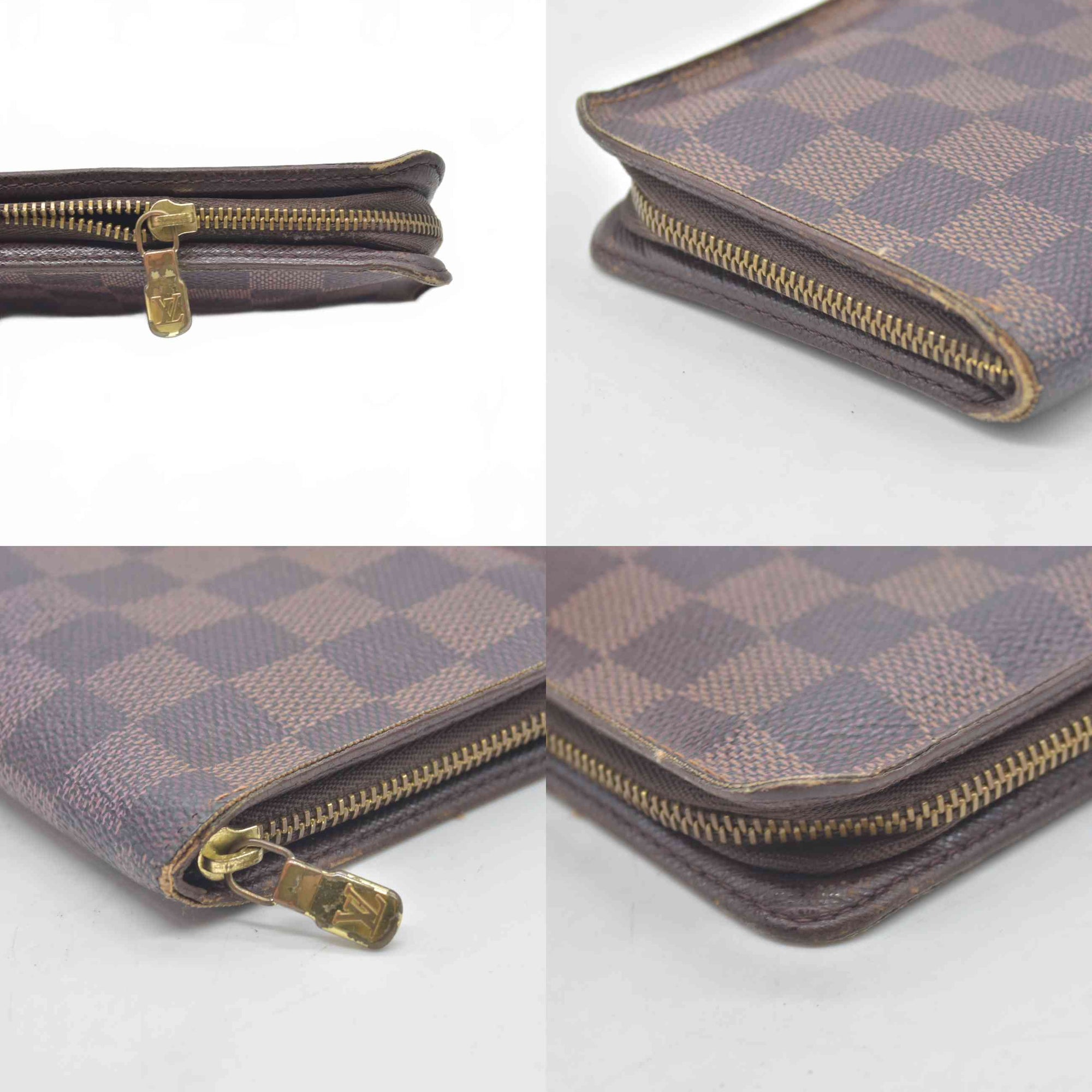 Louis Vuitton Damier Porte Monnaie Zippy Long Wallet Brown CA0040