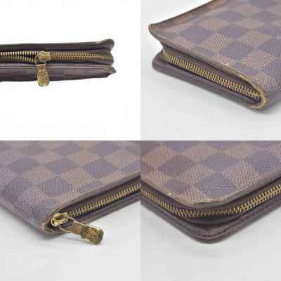 Louis Vuitton Damier Porte Monnaie Zippy Long Wallet Brown CA0040