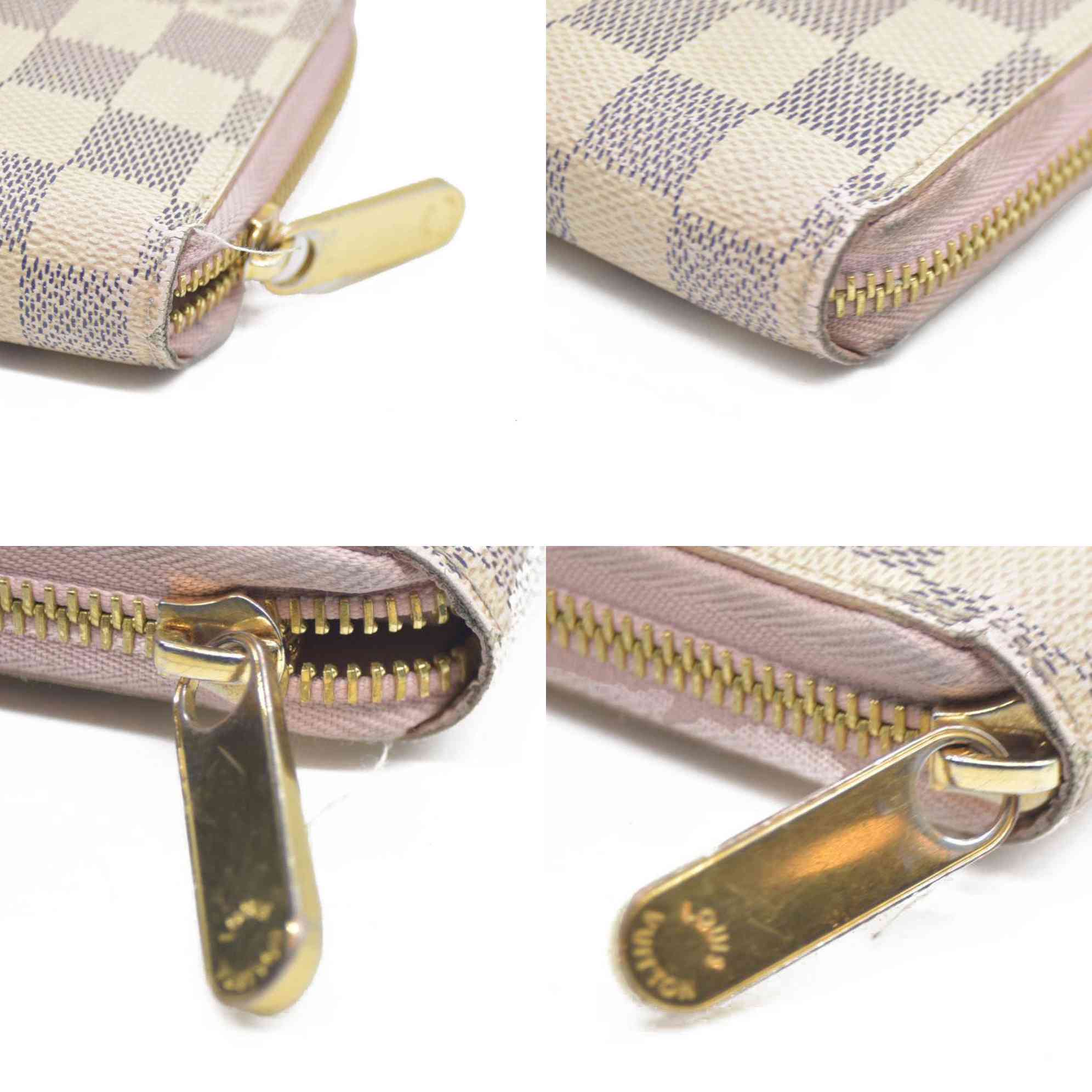 Louis Vuitton Damier Azur Zippy Wallet Rose Ballerine GI0173