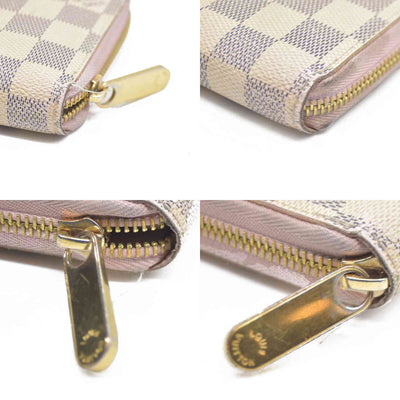 Louis Vuitton Damier Azur Zippy Wallet Rose Ballerine GI0173