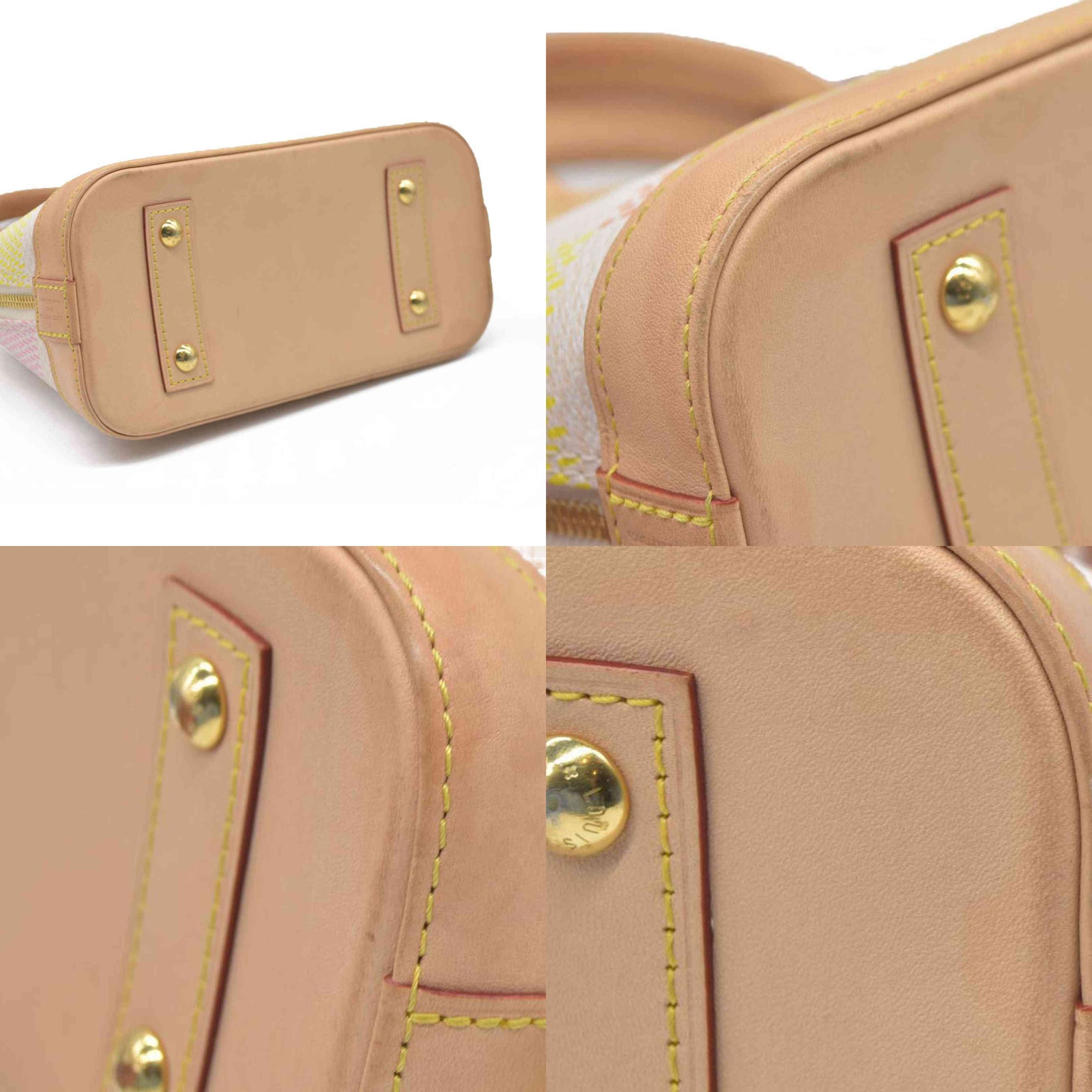 $2600 Louis Vuitton  Damierlicious Alma BB Rose Peach