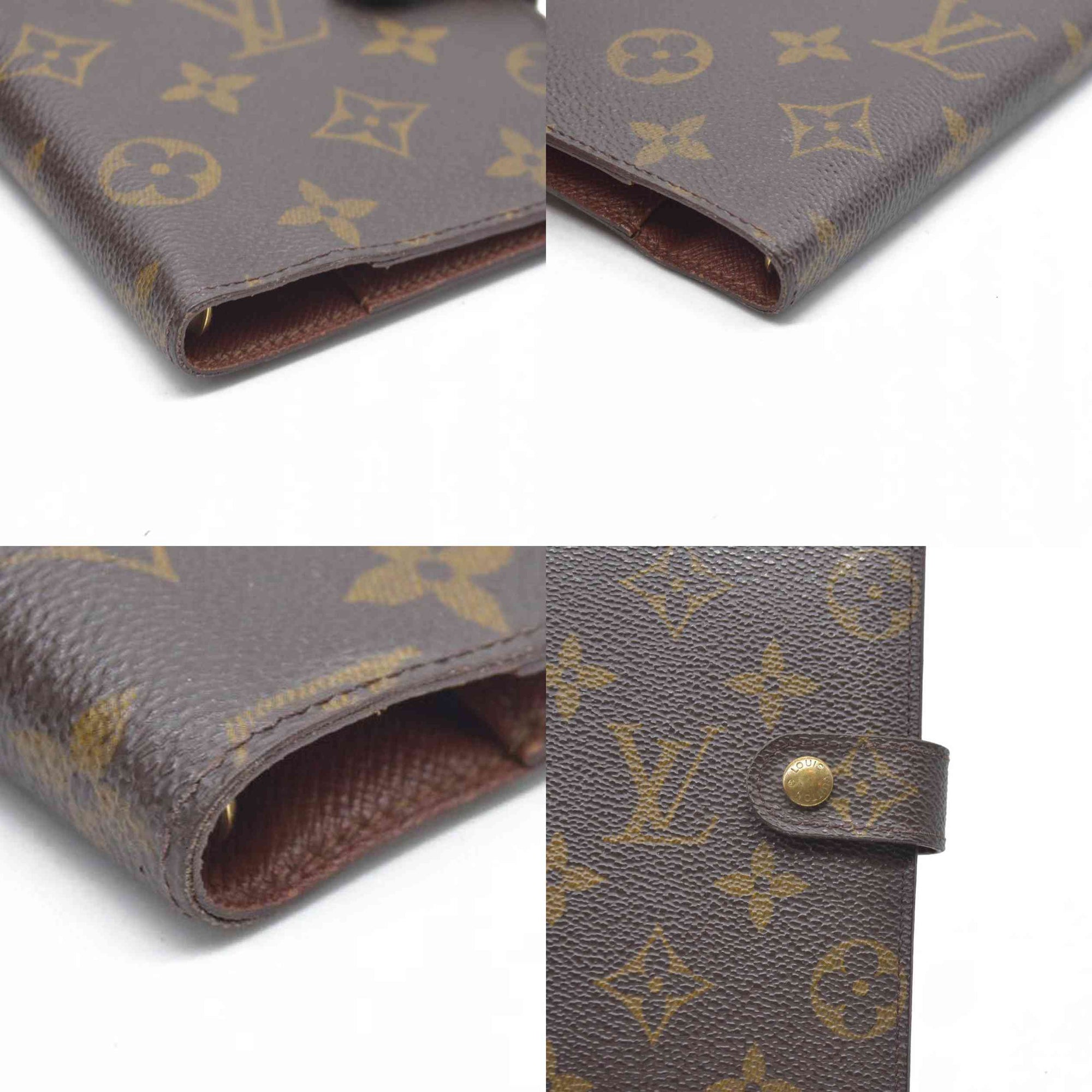 $505 Louis Vuitton Monogram Agenda PM Notebook Cover Brown SP1010