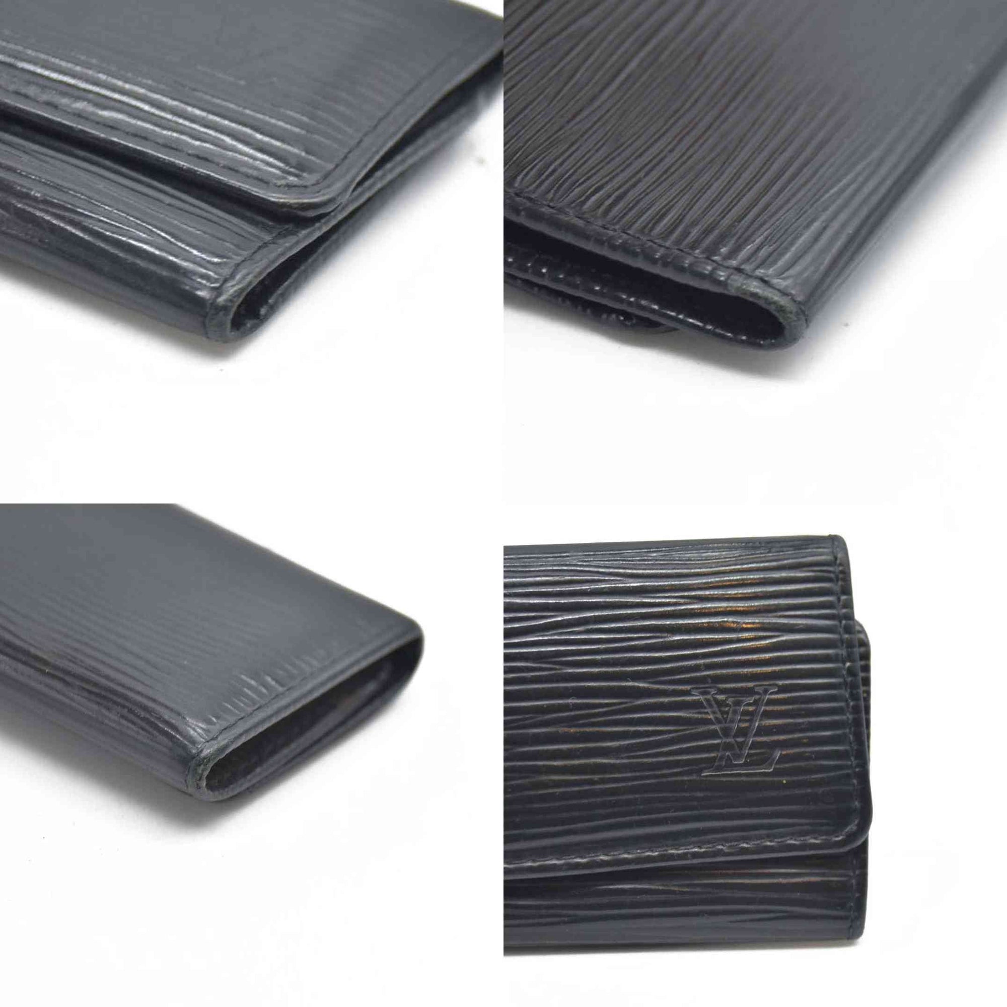 AUCTION $320 Louis Vuitton Epi Multicles 4 Key Ring Holder Black CA1015