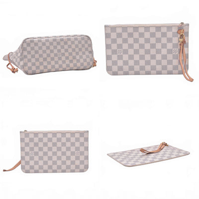 $2240 2018 Louis Vuitton Damier Azur Neverfull MM with Pouch SD1118 10021110