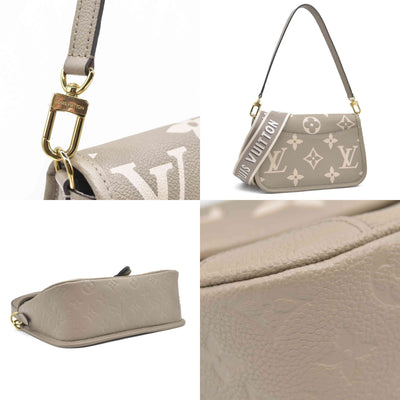 $3050 LOUIS VUITTON Empreinte Giant Monogram Diane Tourterelle Creme RFID