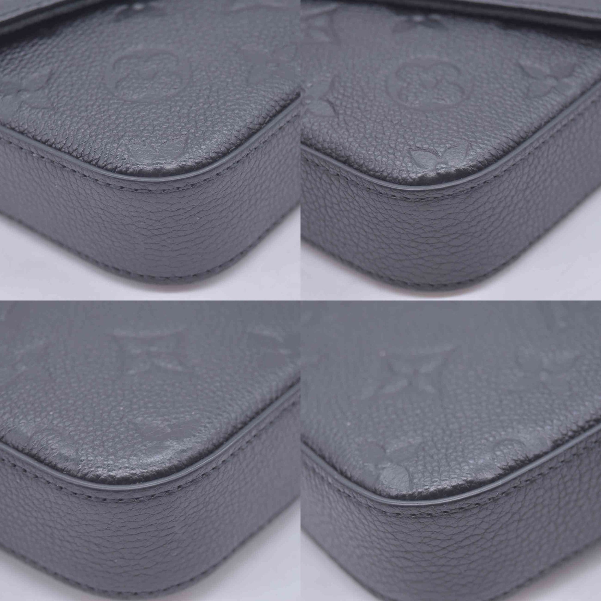 $1770 Louis Vuitton Felicie NM Black Empreinte RFID