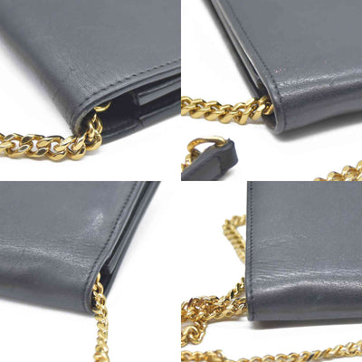 AUCTION $2400 Saint Laurent  Grain De Poudre Medium Classic Monogram Kate Tassel Satchel Black