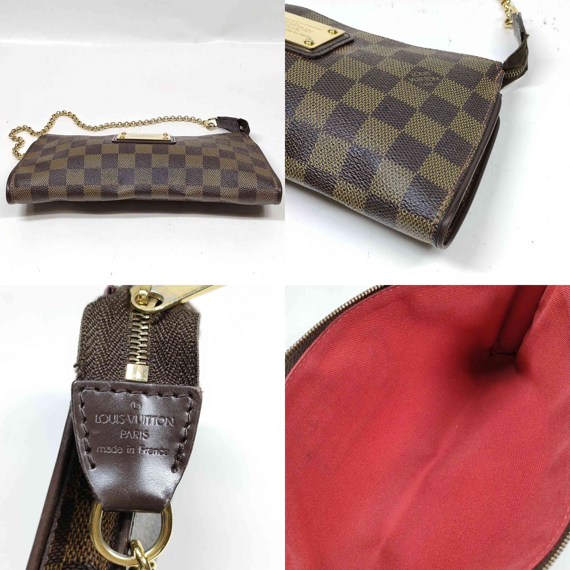 Louis Vuitton LV Accessories Pouch N55213 Eva Brown Damier 457508