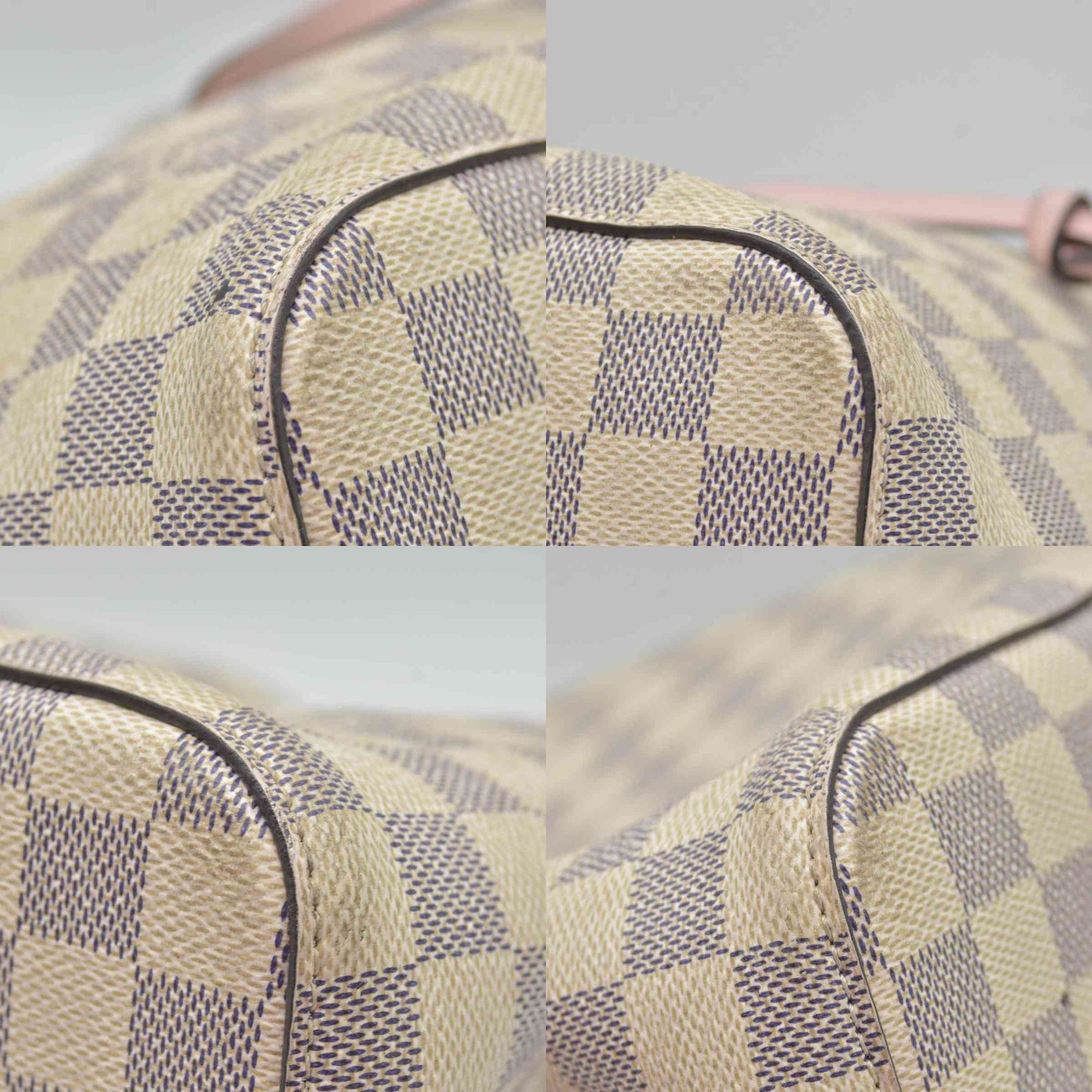 $2550 2019 Louis Vuitton Damier Azur Neonoe MM Eau De Rose SP1159