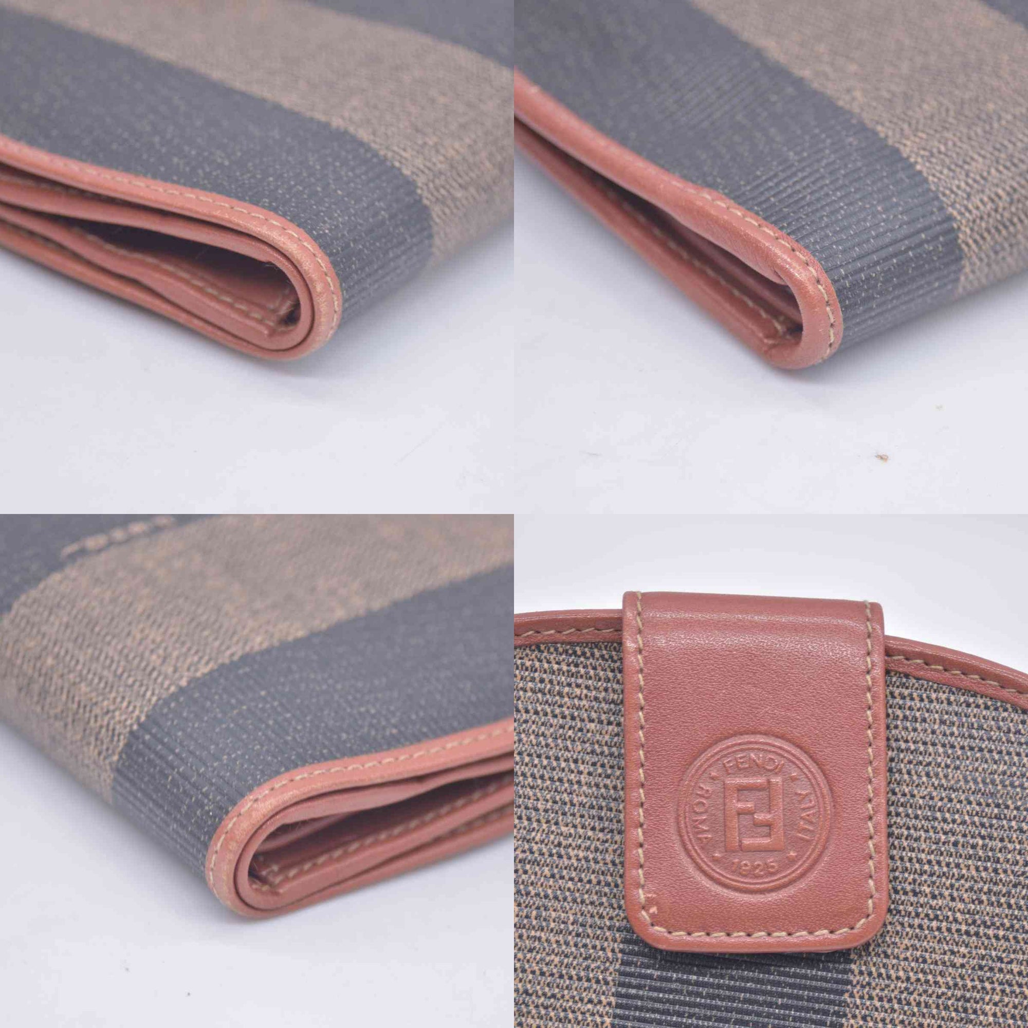$350 Fendi Vintage Pequin Wallet CONSIGNMENT