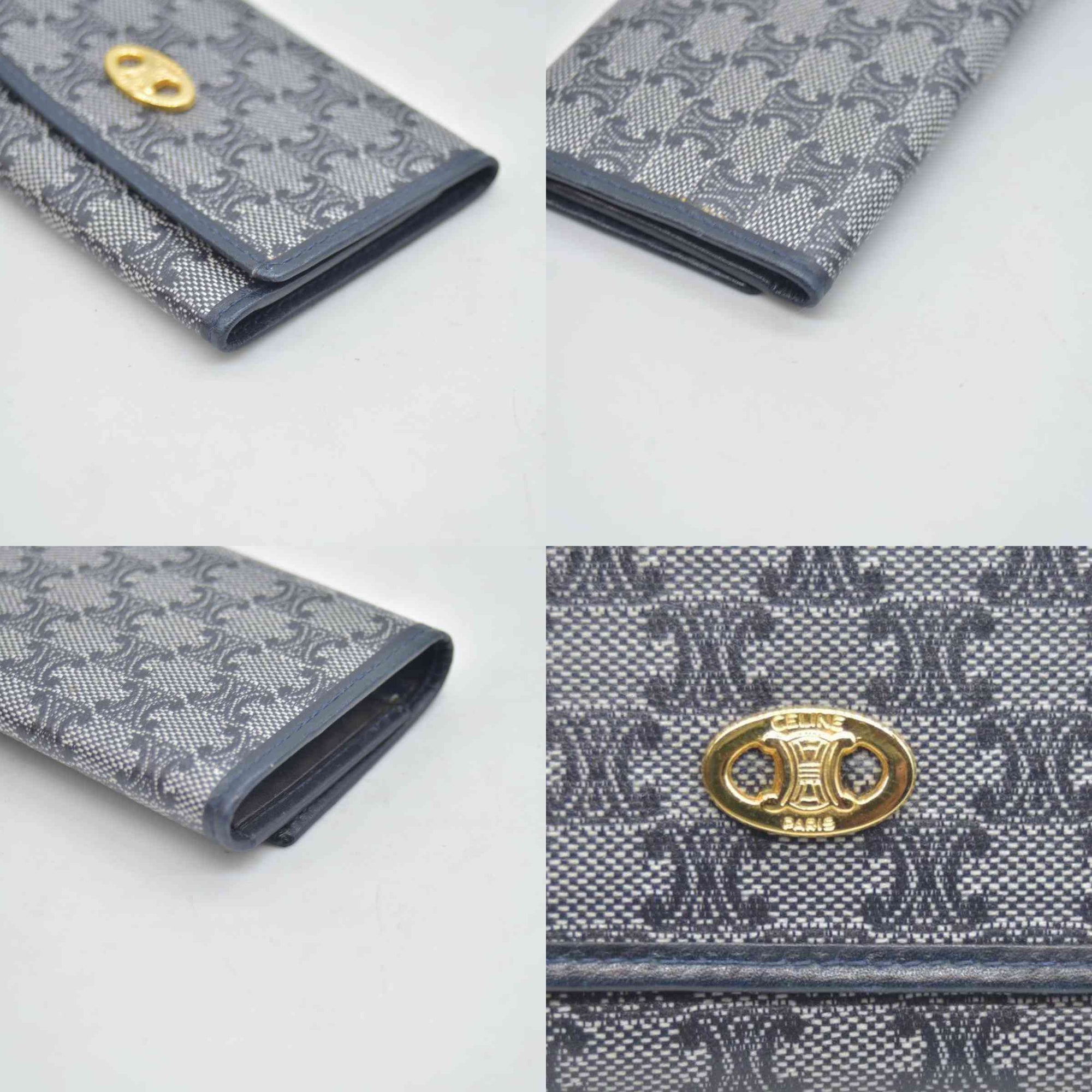 $590 CELINE Monogram Denim Wallet CONSIGNMENT