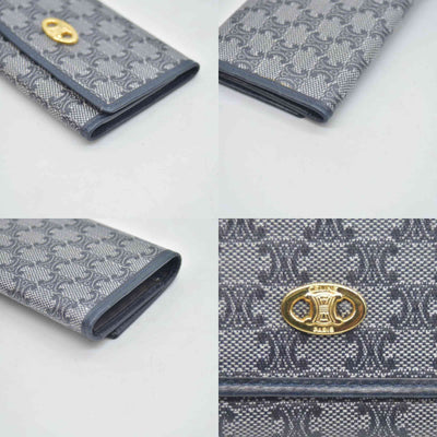 $590 CELINE Monogram Denim Wallet CONSIGNMENT