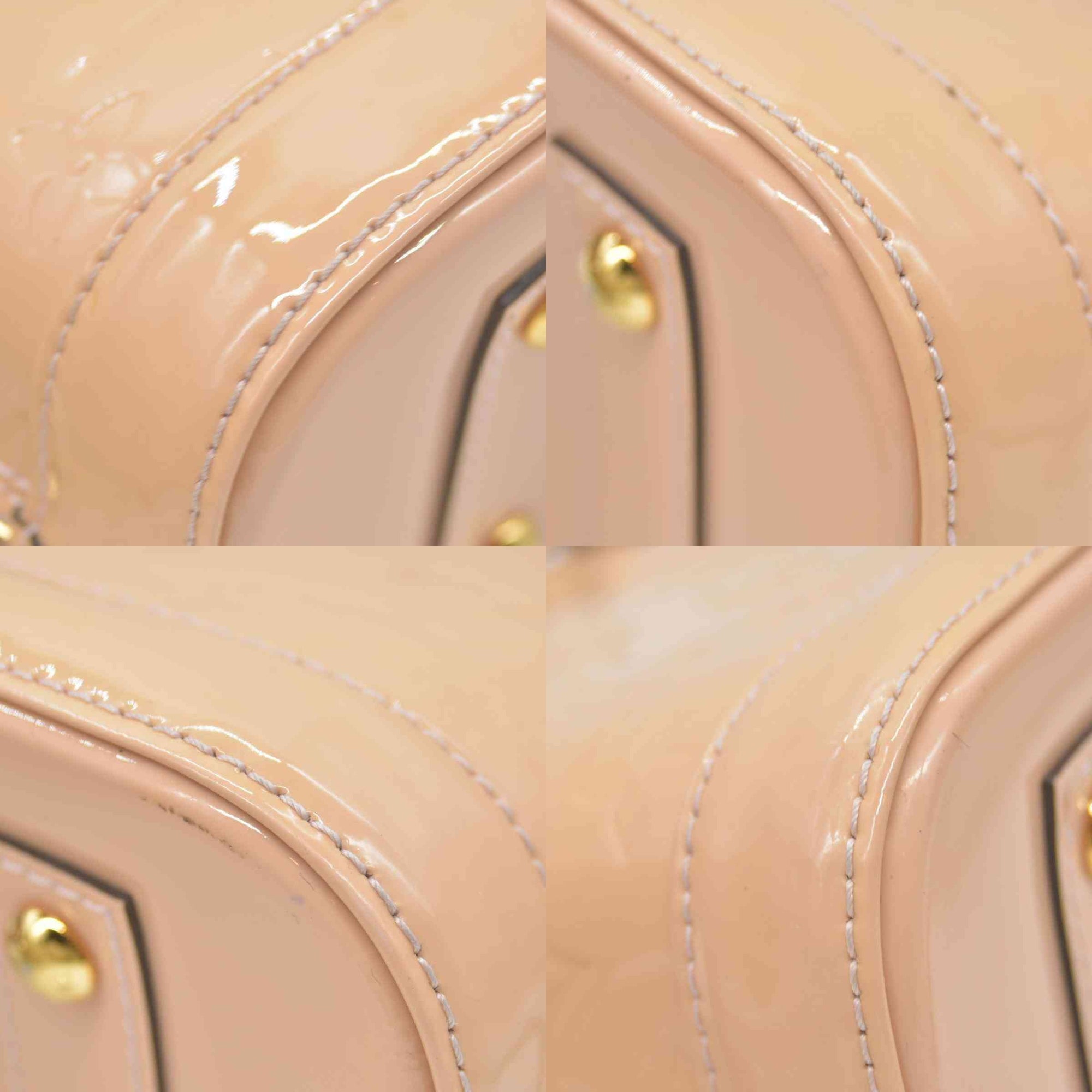 $2230 Louis Vuitton Vernis Alma BB Rose Angelique CONSIGNMENT FL0156