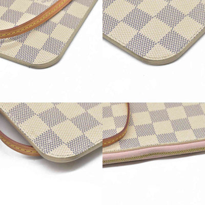 Louis Vuitton Damier Azur Neverfull GM MM Pochette FL3167 Rose Ballerine