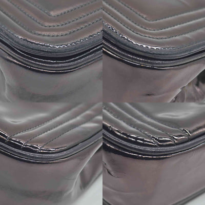$3500 Chanel Patent Mini Flap Brown Chain Shoulder Bag