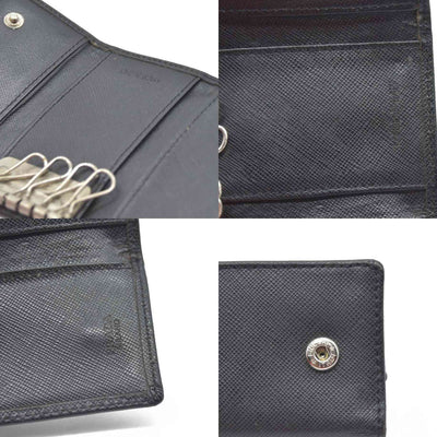 Prada Prada Black Saffiano Leather Key Case Holder