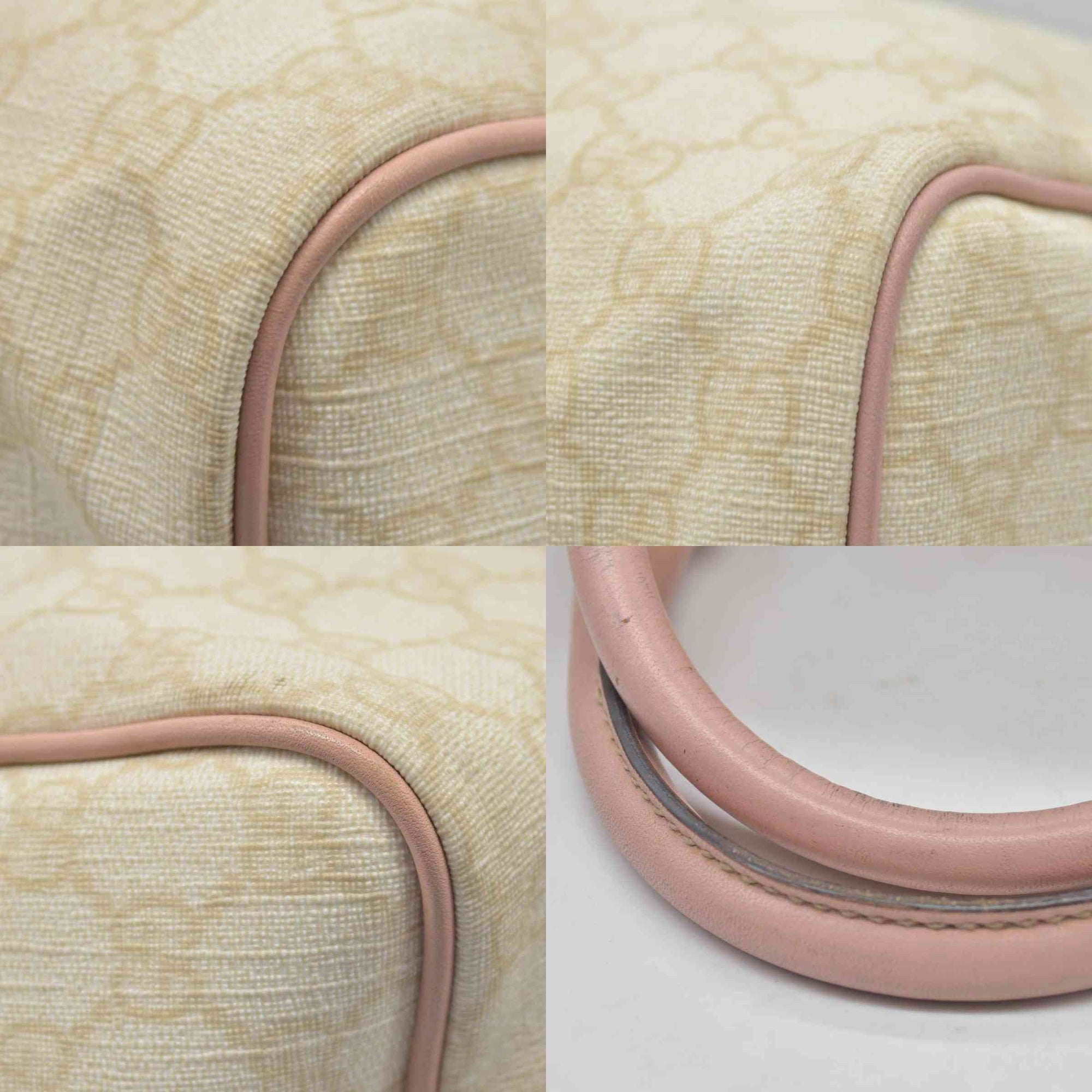 Gucci GG Plus Monogram Web Stripe Medium Joy Boston Pink