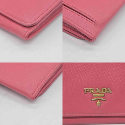 Prada Saffiano Metal Leather Continental Wallet CONSIGNMENT