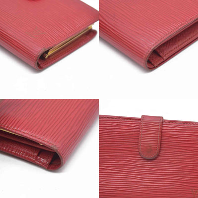 $775 Louis Vuitton  Epi French Purse Wallet Red