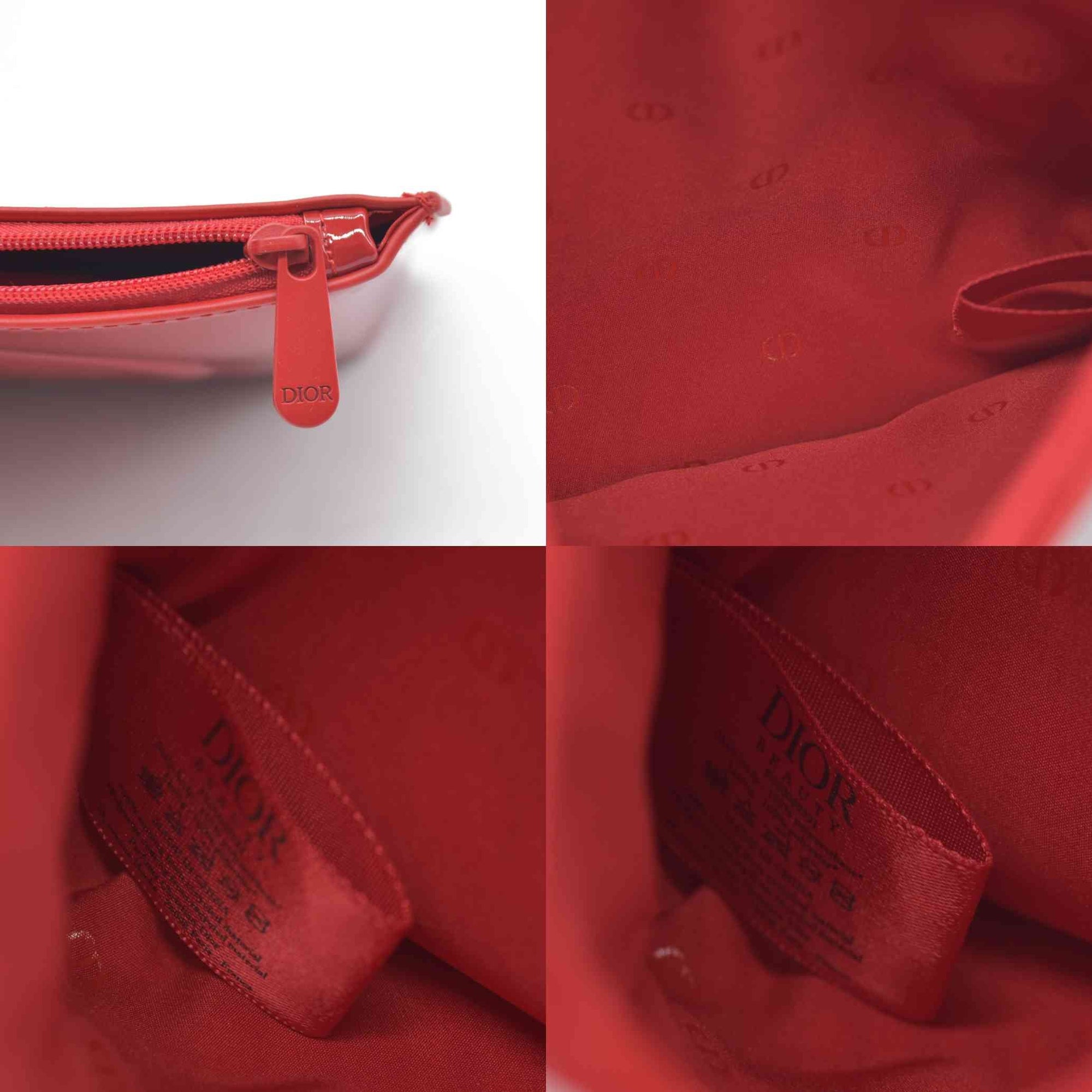 Dior Beauty GWP Red Patent Trousse Pouch – Embossed CD Logo Consignment