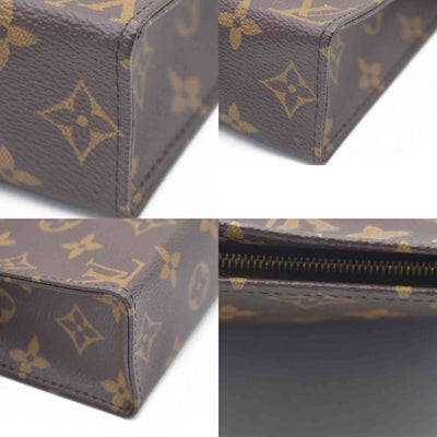 AUCTION $800 Louis Vuitton  Monogram Toiletry Pouch 19 Red