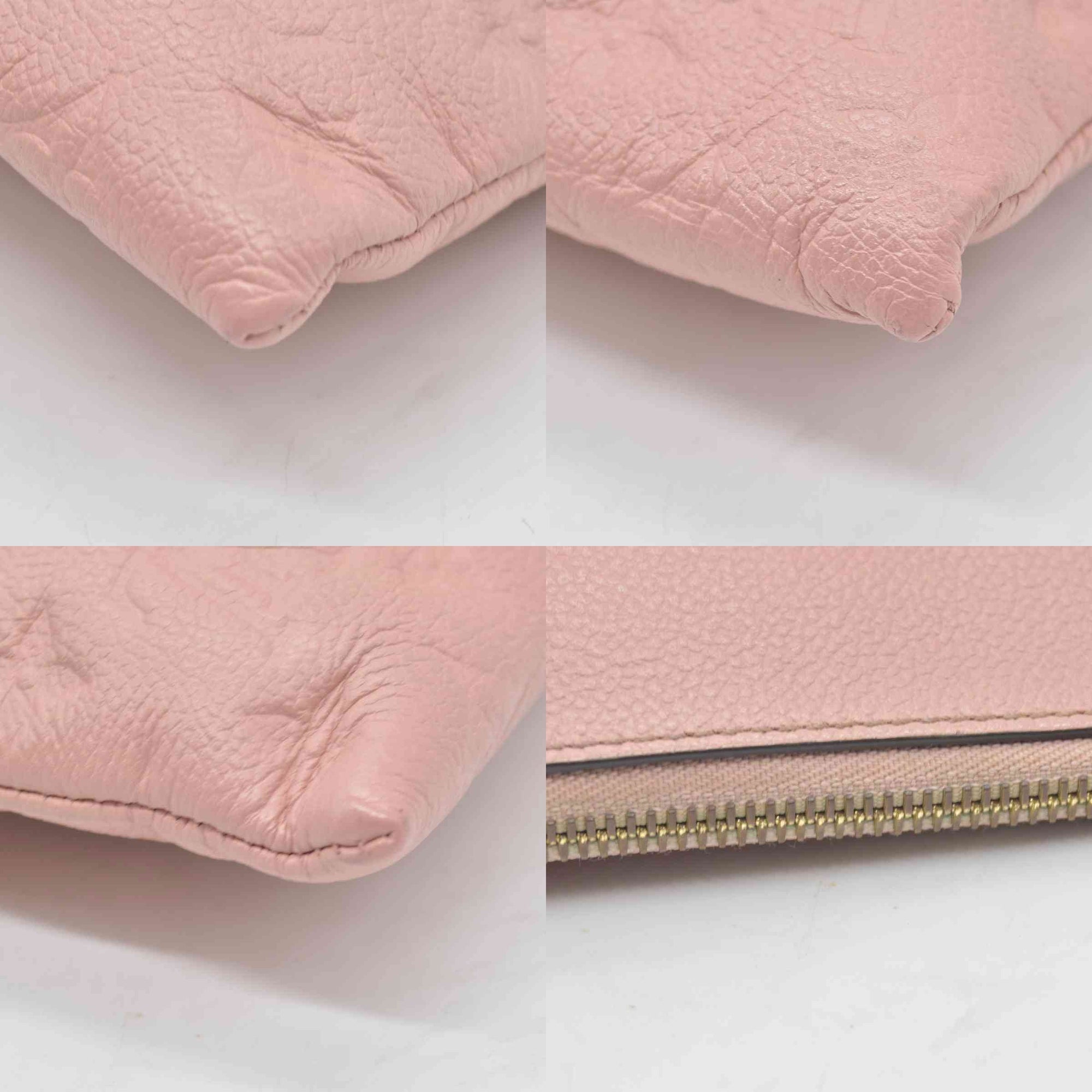 $970 Louis Vuitton Empreinte Daily Pouch Rose Poudre