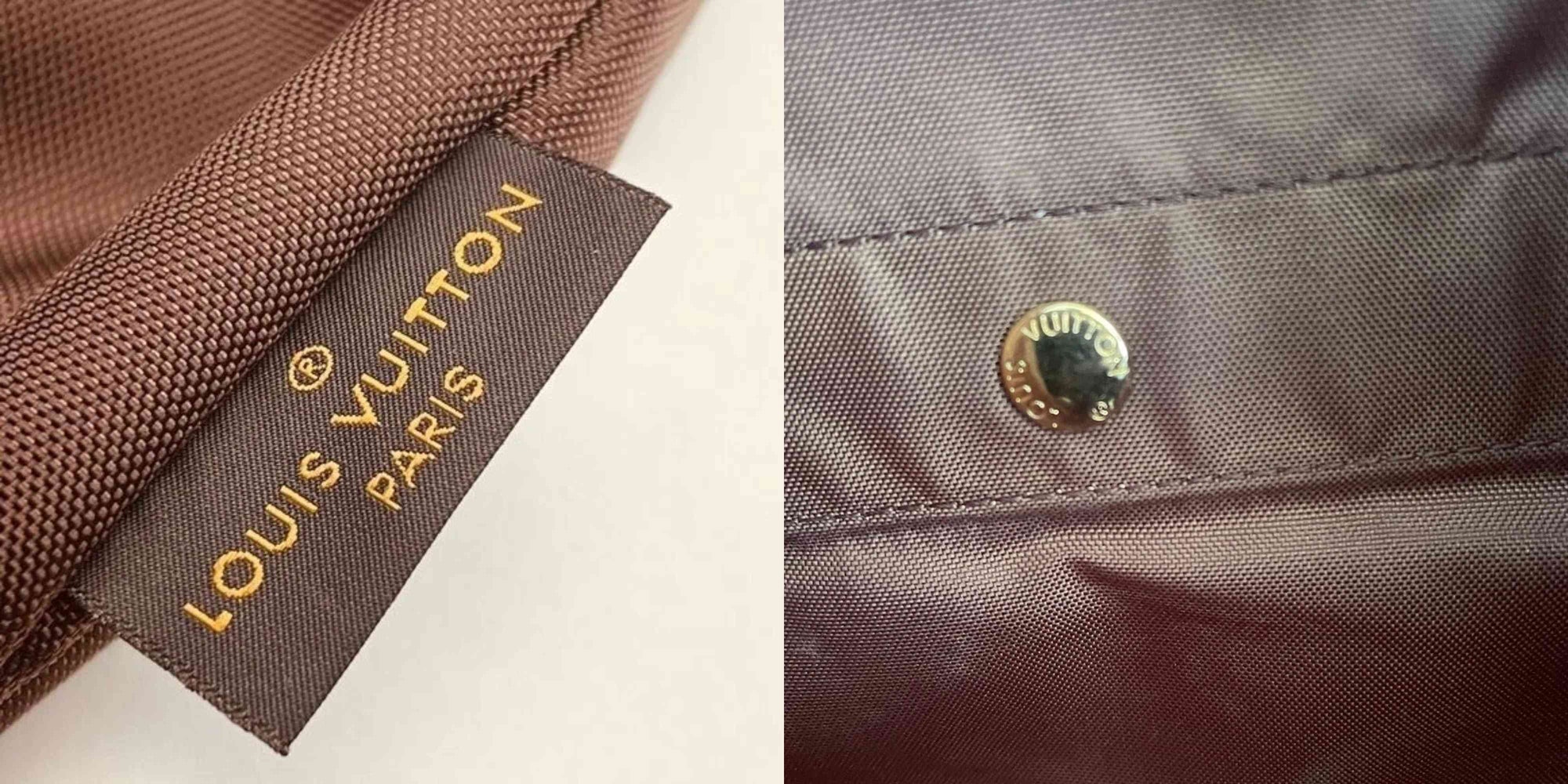 $600 Louis Vuitton Dark Brown Nylon Garment Foldable Travel Bag