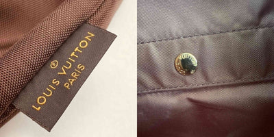 $600 Louis Vuitton Dark Brown Nylon Garment Foldable Travel Bag