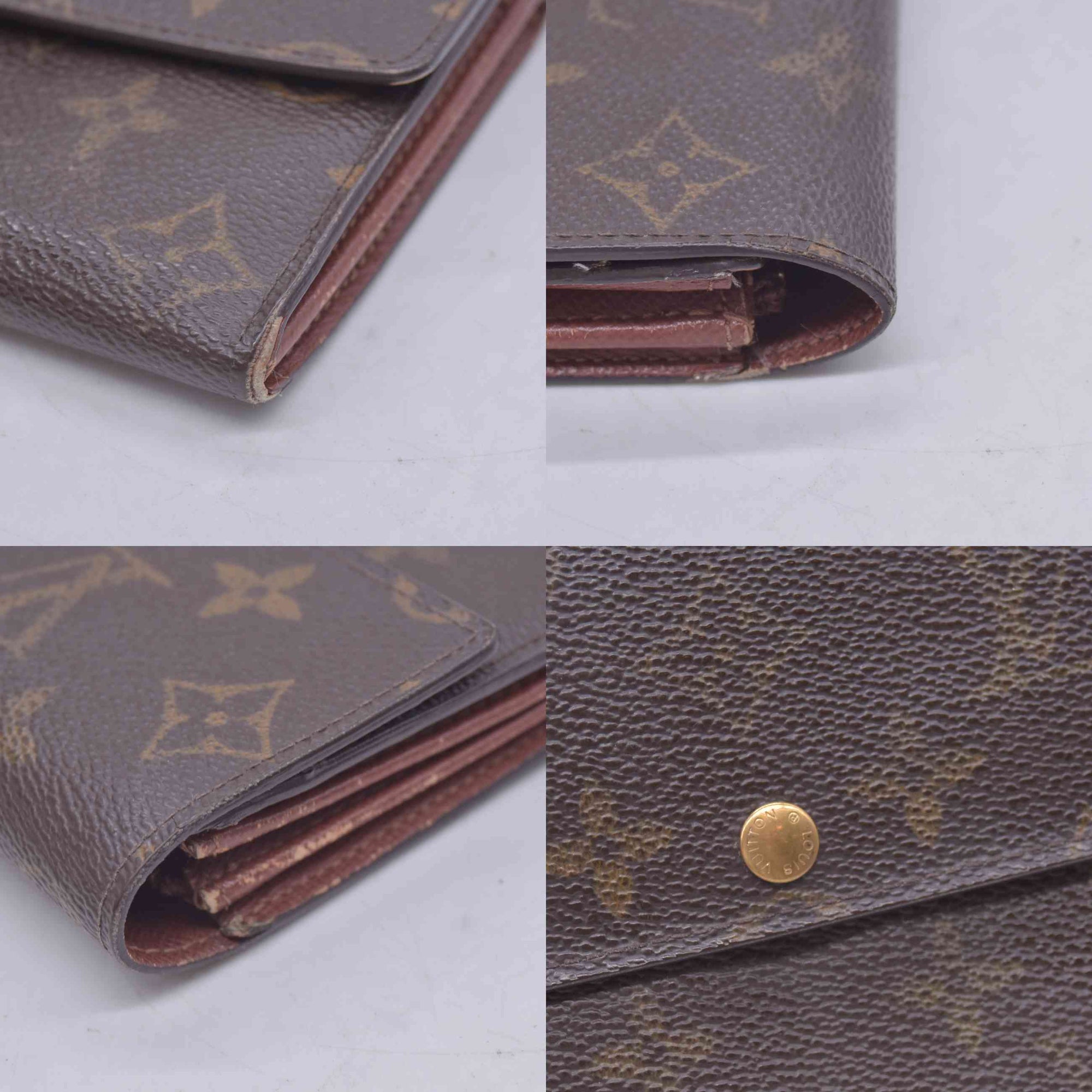 $720 2002 LOUIS VUITTON Monogram Sarah Wallet CONSIGNMENT 10021631 TH0012
