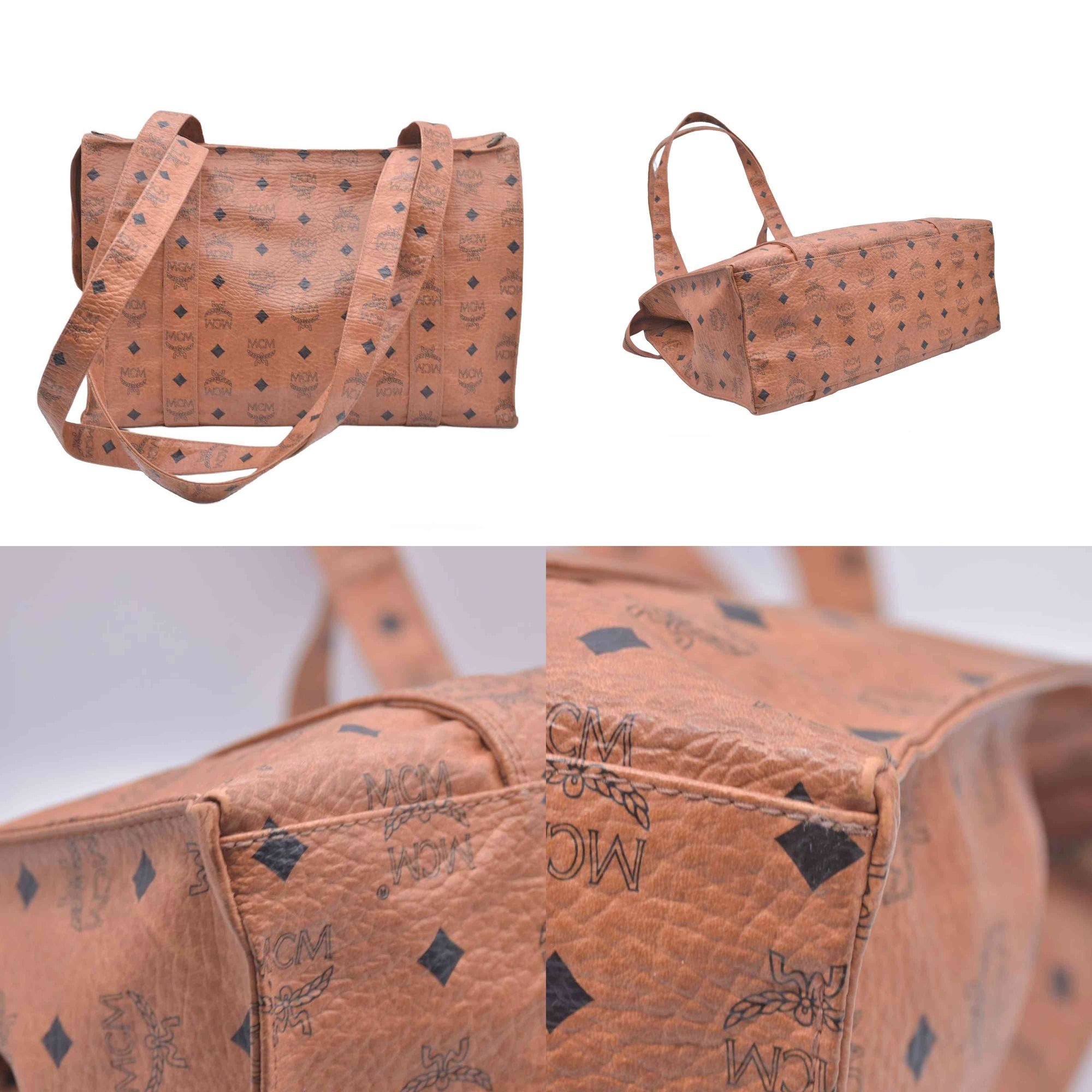 MCM  Logo Monogram Coated Canvas Tote Bag CONSIGNMENT
