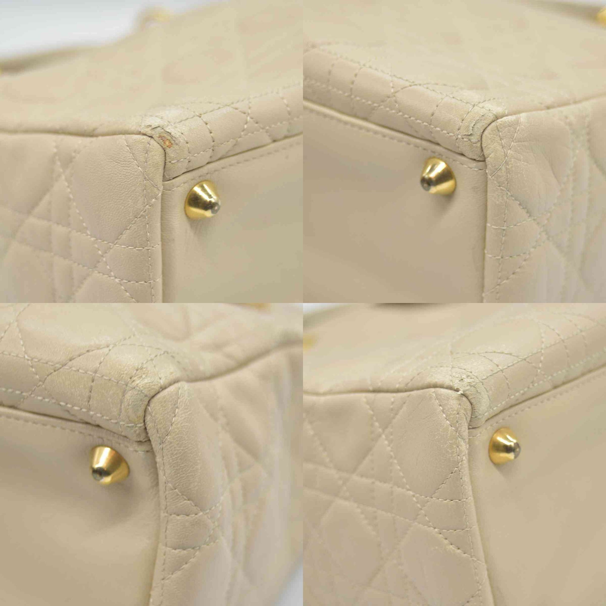 $7000 Christian Dior Large Lady Dior Beige 1997