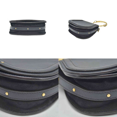 $1690 Chloe Calfskin Small Nile Bracelet Bag Black