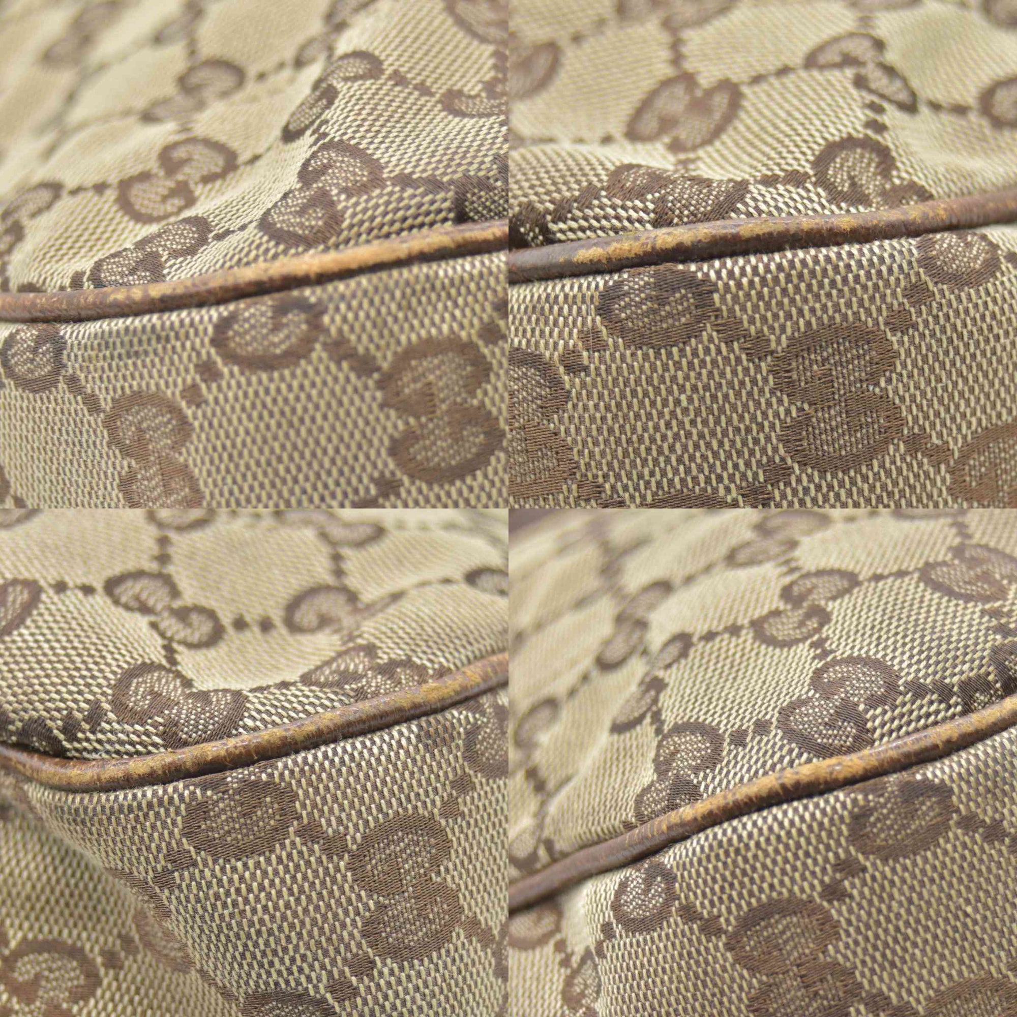 $1450 CONSIGNMENT Gucci GG Canvas Jackie Piston Lock Tote