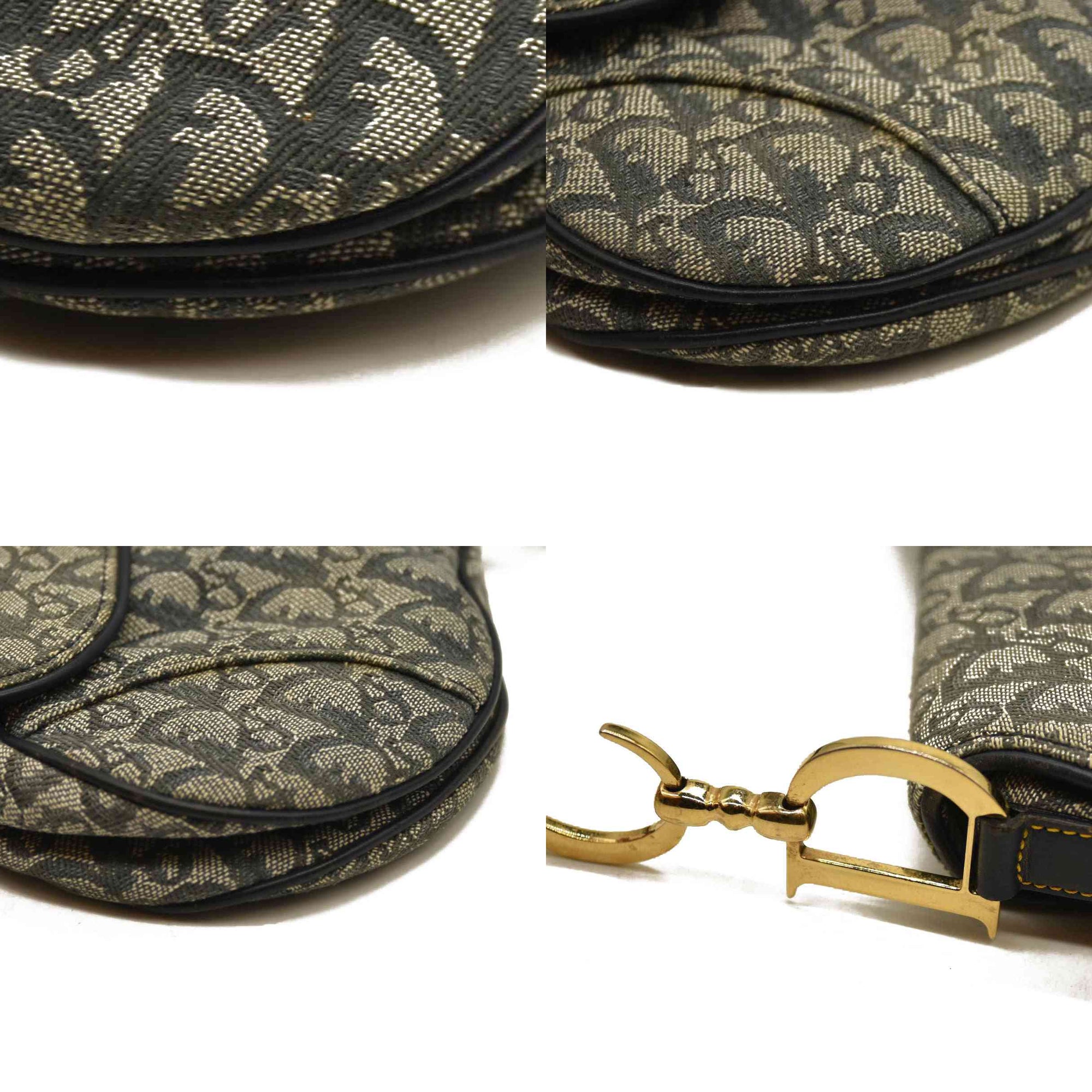 Christian Dior  Monogram Saddle Bag Blue