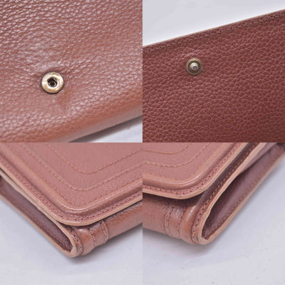 $595 2013 Chloe Brown Leather Paraty Continental Wallet