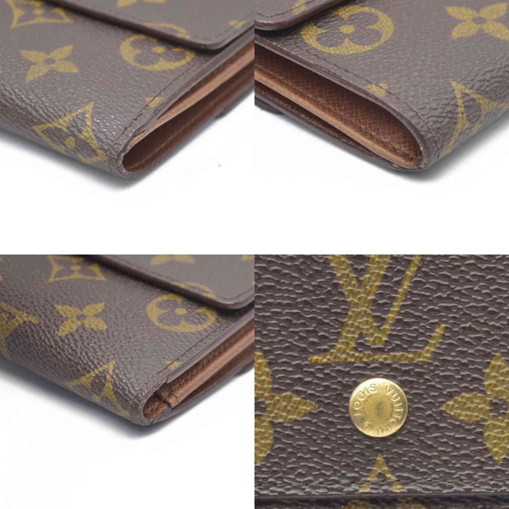 AUCTION $615 Louis Vuitton  Monogram Porte-Monnaie Billets Cartes Credit Wallet