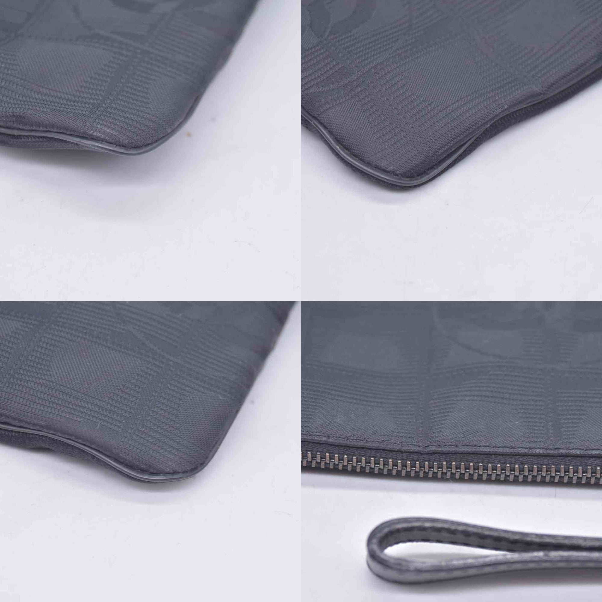 $450 Chanel Long Makeup Pouch Black CONSIGNMENT 10021208