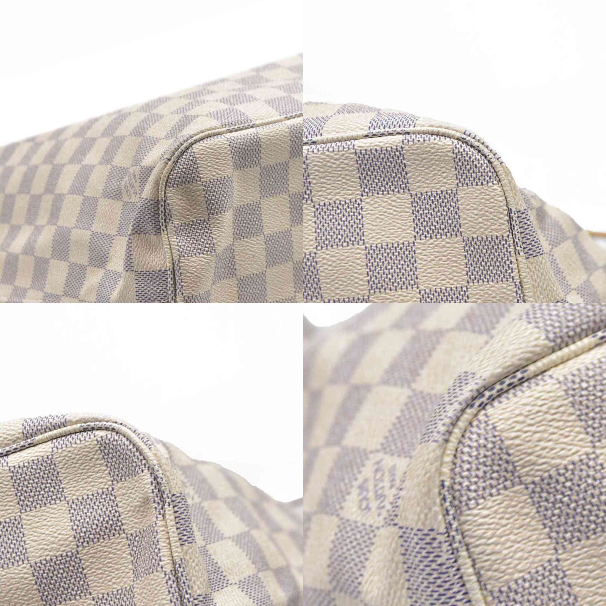 $2170 Louis Vuitton  Damier Azur Neverfull MM AR3164