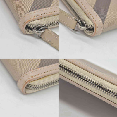 $680 Burberry Smoked Check Super Nova Check Pattern Continental Wallet CONSIGNMENT